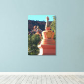 deux toile enveloppée stupas (Insitu (Plancher de Bois))