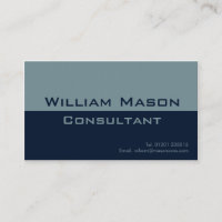 Deux Tone Blue Grey, Carte de visite professionnel
