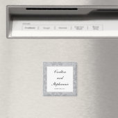Deux tons gris Mariage damassé Magnet Favor (In Situ (Lave-vaisselle))