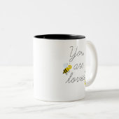 Deux Tons Vous Êtes Amoureux Miel Abeilles Mug (Devant droit)
