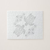 Deux tortues de mer Puzzle de coloration adulte (Horizontal)