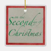 Deux tourterelles Carré ornement de Noël (Dos)