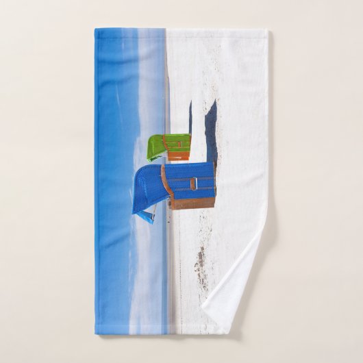 Deux transats dans la mer du Nord (Serviette à main)