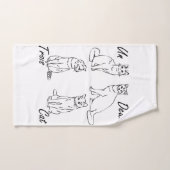Deux Trois Cat Funny French (Serviette à main)
