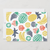 Deux tti Fruiti Deuxième anniversaire Invitation p (Dos)