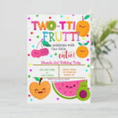 Deux tti Frutti 2e Fille Invitations de fête d'ann (Debout devant)