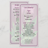 Deux Tulipes violettes Programme de mariage (Devant / Derrière)