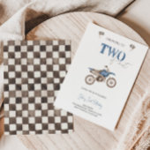 DEUX Vélo Fast Blue Dirt Invitation Anniversaire