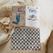 DEUX Vélo Fast Dirt Invitation Anniversaire