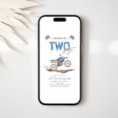 DEUX Vélo Fast Dirt Invitation Anniversaire