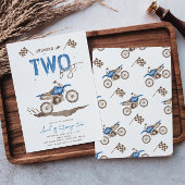 DEUX Vélo Fast Dirt Invitation Anniversaire