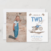 DEUX Vélo Fast Dirt Invitation Anniversaire (Devant)