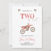 DEUX Vélo Fast Red Dirt Birthday Invitation (Devant)