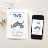 DEUX Vélo Quad Fast 4 Wheeler Invitation Anniversa