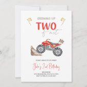 DEUX Vélo Quad Fast 4 Wheeler Invitation Anniversa (Devant)