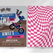 Deux Vélos Rapide À Vélo Anniversaire Invitation