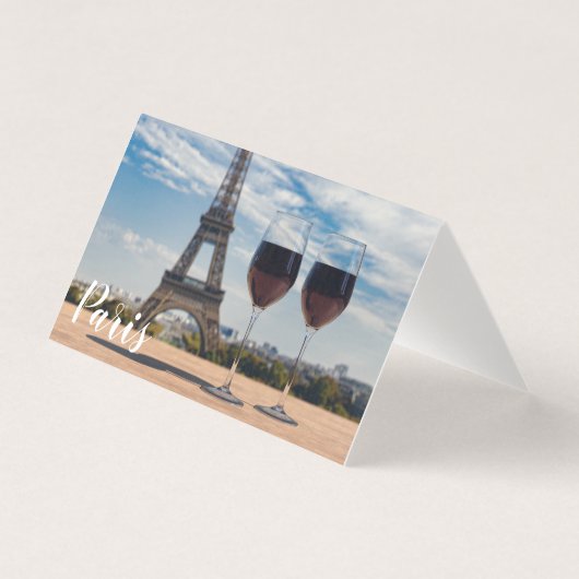 Deux verres de vin avec la tour Eiffel (Front)