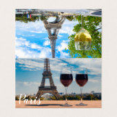 Deux verres de vin avec la tour Eiffel (Outside Unfolded)