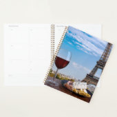 Deux verres de vin en café à Paris (Devant avec enveloppe)