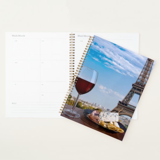 Deux verres de vin en café à Paris (Devant avec enveloppe)