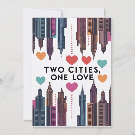 Deux villes une carte d'amour (Devant)