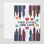Deux villes une carte d'amour (Devant / Derrière)