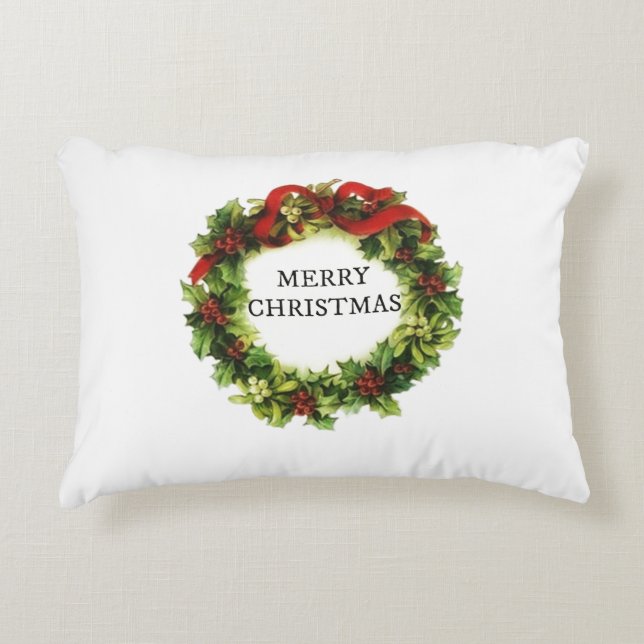 Deux voeux de Noël Accent Coussin 16" x 12" (Devant)