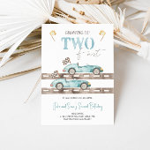 Deux VTT Twins Voiture Course Rapide Invitation An