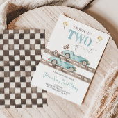 Deux VTT Twins Voiture Course Rapide Invitation An