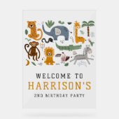 Deux Wild 2e anniversaire Safari Animaux Enfants B (Recto)