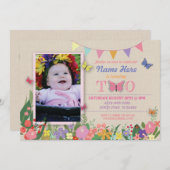 Deuxième 2ème 2 Invitation  d'anniversaire de papi (Devant / Derrière)