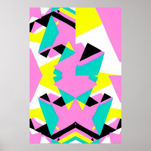 Deuxième affiche de design Memphis pour bébé (Devant)
