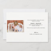 Deuxième bébé faire-part de naissance photo Merci (Dos)