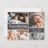 Deuxième bébé photo Collage Faire-part (Recto)