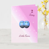 Deuxième carte d'anniversaire pour les filles jume (Fleur jaune)