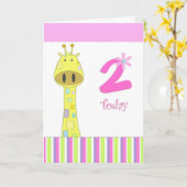 Deuxième carte de fille d'anniversaire (Fleur jaune)