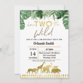 Deuxième invitation d'anniversaire dans les deux s (Devant)