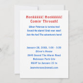 deuxième invitation pour garçon d'anniversaire, ca (Dos)