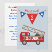 deuxième invitation pour garçon d'anniversaire, ca (Devant / Derrière)