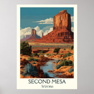 Deuxième Poster vintage Mesa Arizona   Retro