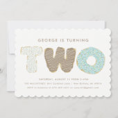 Deuxièmes invitations de thème de beignet de fête (Devant)