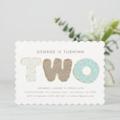 Deuxièmes invitations de thème de beignet de fête (Debout devant)