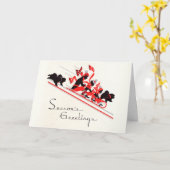 DÉVALANT LA NEIGE Chow cartes d'art (Fleur jaune)