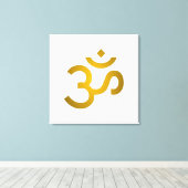 Devanagari om  canvas afdruk (Insitu (Houten vloer))