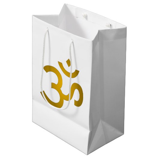 Devanagari om medium cadeauzakje (Voorkant Gekanteld)