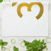 Devanagari om theedoek (Gevouwen)