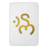 Devanagari Om - White Badmat (Voorkant Verticaal)