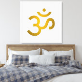 Devanagari om - White Canvas Afdruk (Insitu (Slaapkamer))