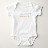 Developer Funny Baby Code Programmer Romper (Voorkant)