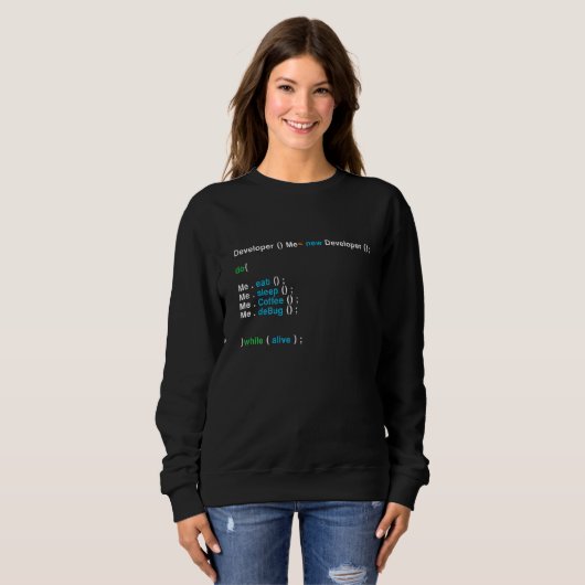 Developer New Developer Coder Programmer Nerd Admi Trui (Voorkant volledig)
